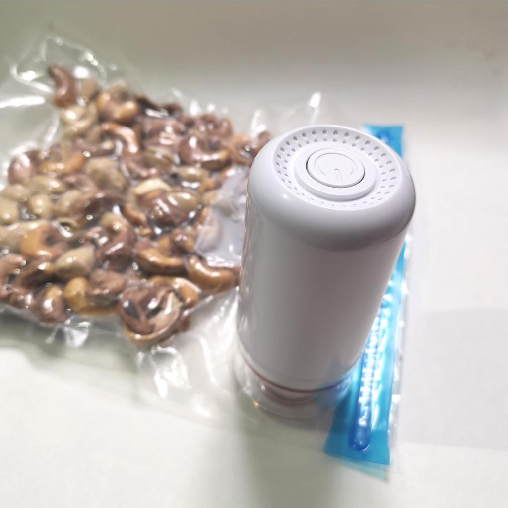 Máy Hút Chân Không Bảo Quản Đóng Gói Thực Phẩm Kèm Túi Hút Chân Không Tái Sử Dụng