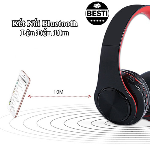 Tai Nghe Chụp Tai Bluetooth Chống Ồn GS-H3 Cao Cấp, Headphone Bluetooth Chụp Tai Có Mic Đàm Thoại Tiện Lợi, Tai Nghe Bluetooth Không Dây Pin Cực Khỏe Bluetooth 5.0 Cao Cấp - Hàng Chính Hãng