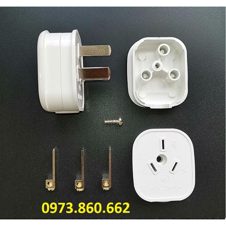 Ổ cắm thanh ray 3 chấu AC30 16A - ổ cắm cài thanh ray