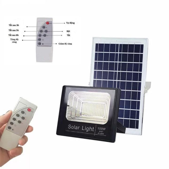 ĐÈN PHA LED NĂNG LƯỢNG MẶT TRỜI 100w , vỏ nhôm đúc, Solar Light , IP67 chống nước