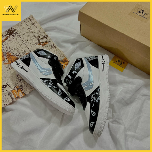 Giày Thể Thao Bé Trai Gái Trắng Đen Cổ Cao Duy Nhật Store Size Lớn Nhiều Màu Bonsai Uzzang Đẹp Đế Cao Êm Sneaker Bata