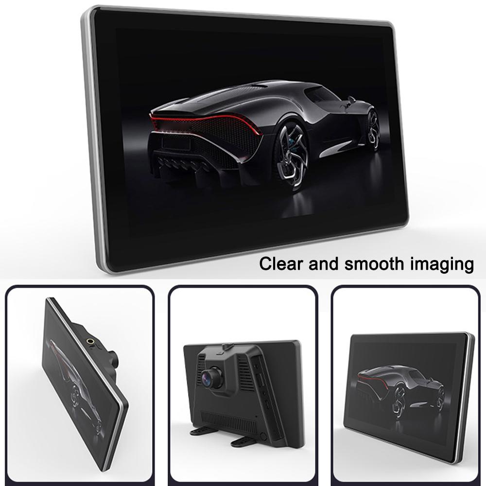 Multi-language Dual Lens Car Video Recorder Real View Navigation Auto Dash Cam Night Viewing Car Camera Recorder Voice Assistant DVR Wide Angle Car Camcorder