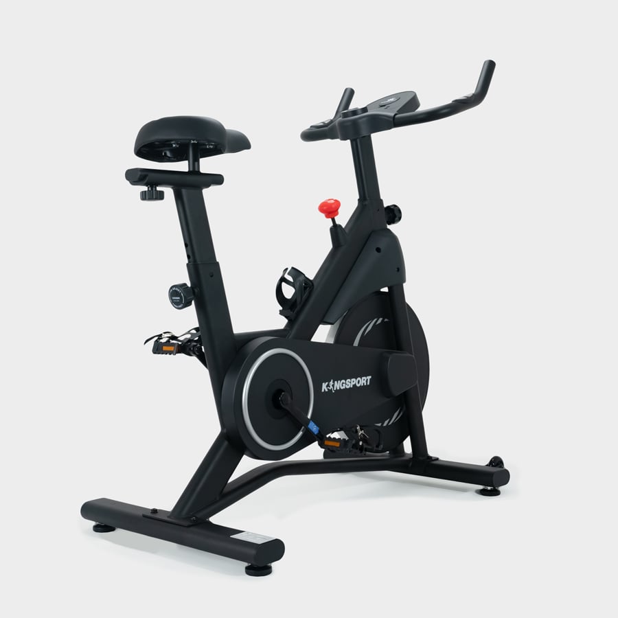 Xe đạp tập KINGSPORT Ready E-04 bánh đà 8kg, kháng lực từ tính êm ái, tích hợp đồng hồ đo lường chỉ số, cân nặng phù hợp từ dưới 80-85kg