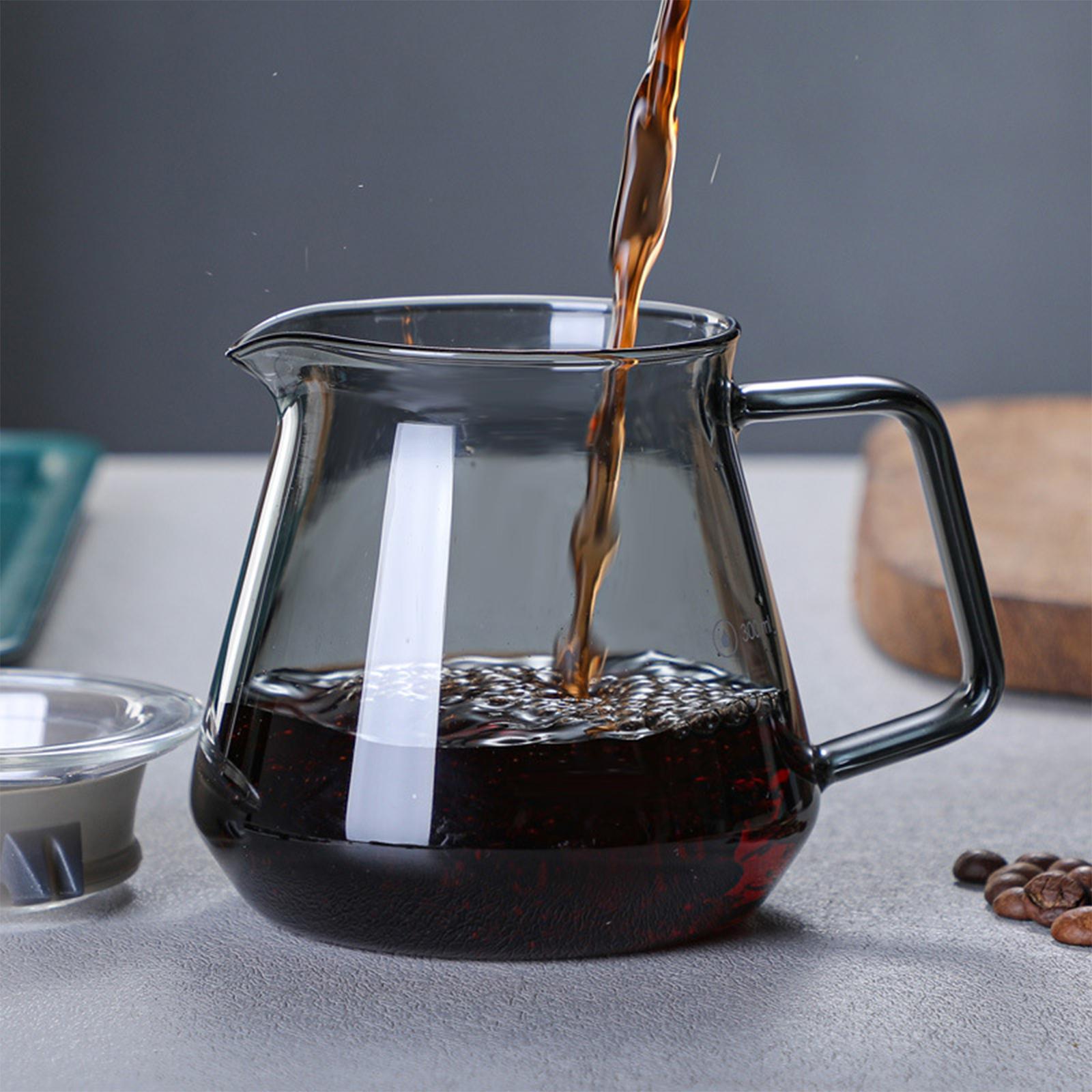 Pour Over Coffee Pot Carafe Coffee Brewer, Heat Resistant Coffee Maker for Barista Bar Cafe
