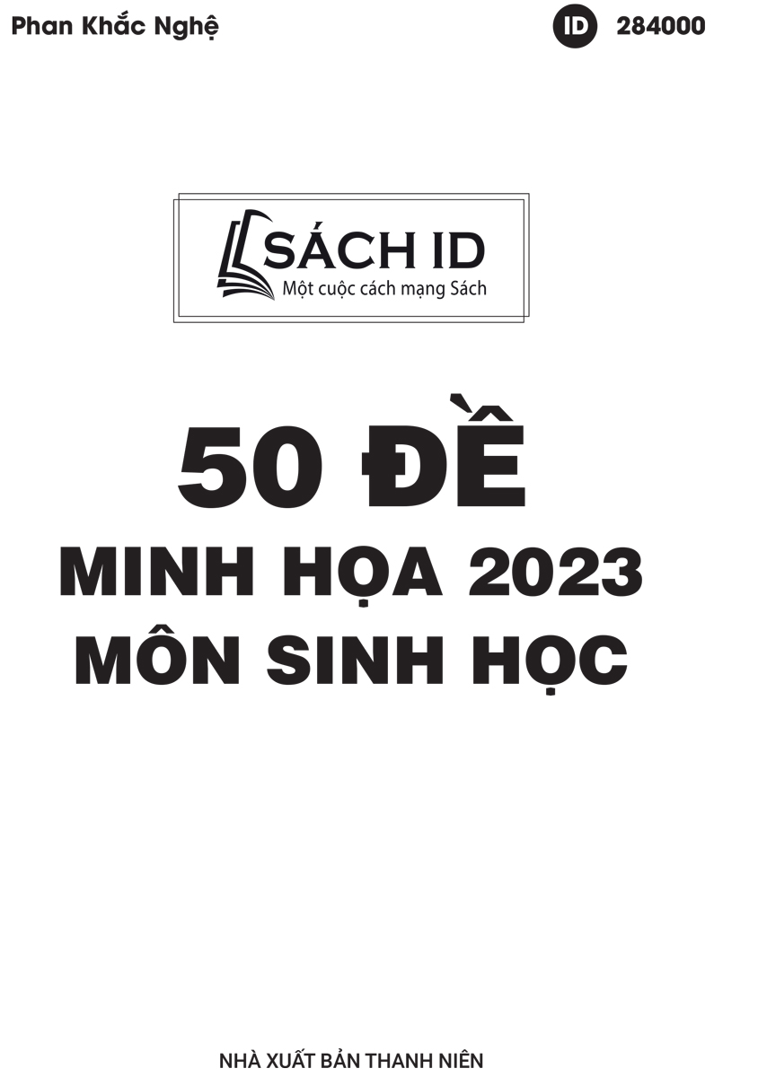 50 Đề Minh Họa 2023 Môn Sinh Học + Tặng Phiếu Trắc Nghiệm 40 Câu  _MOON