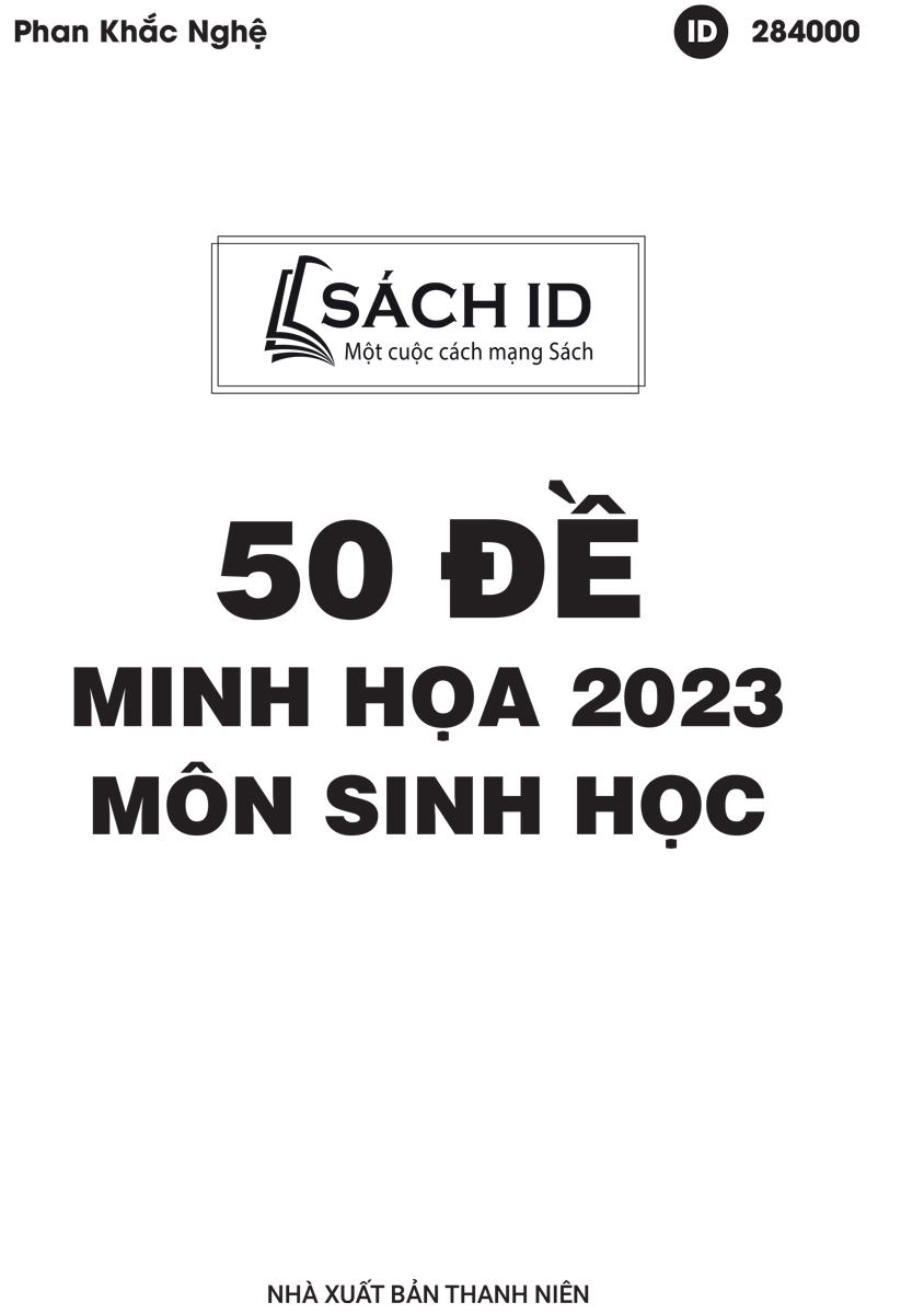 50 Đề Minh Họa 2023 Môn Sinh Học + Tặng Phiếu Trắc Nghiệm 40 Câu _MOON