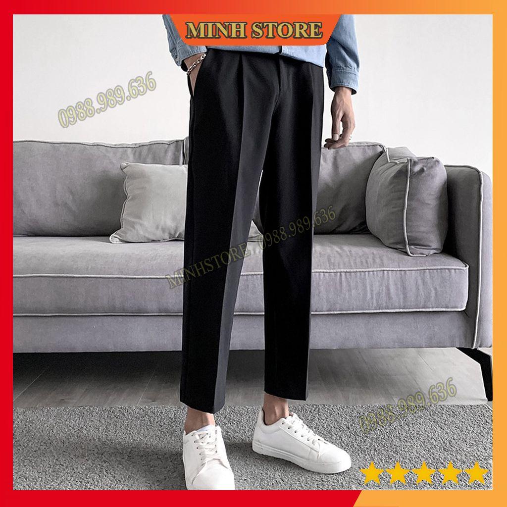 Quần tây nam dáng Baggy ống suông vải Hàn cao cấp, quần âu nam co giãn thời trang AU01 - MS66