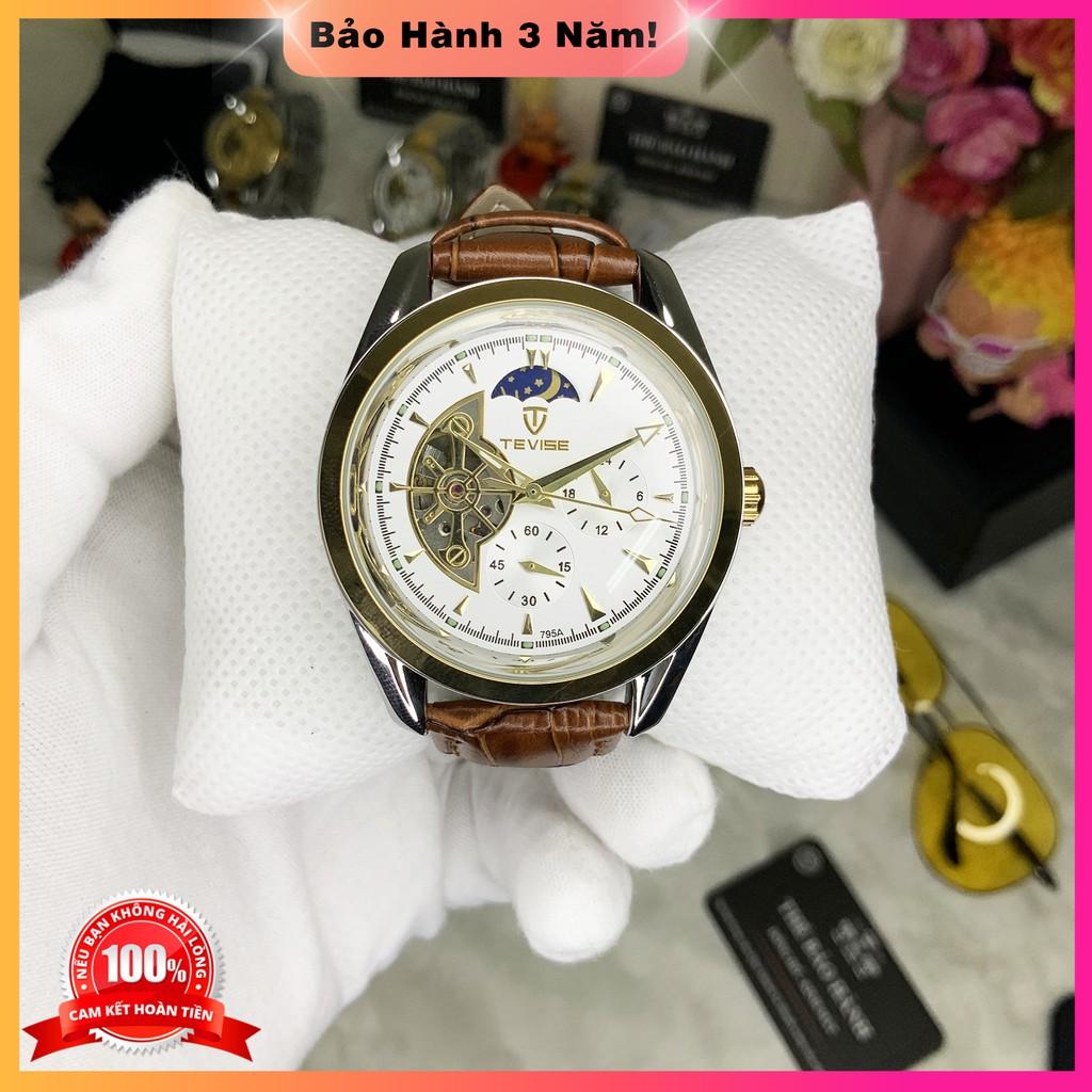 ng h nam Tevise T795 chinh hang Automatic full box va th b o hanh 3 n m ch ng x c ch ng n c day da