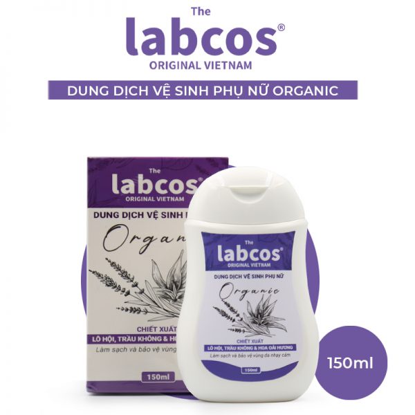 Dung Dịch Vệ Sinh Phụ Nữ ORGANIC LABCOS Chiết Xuất Lô Hội Trầu Không Hoa Oải Hương Làm Dịu Dưỡng Da Mềm Mại Chai 150ml