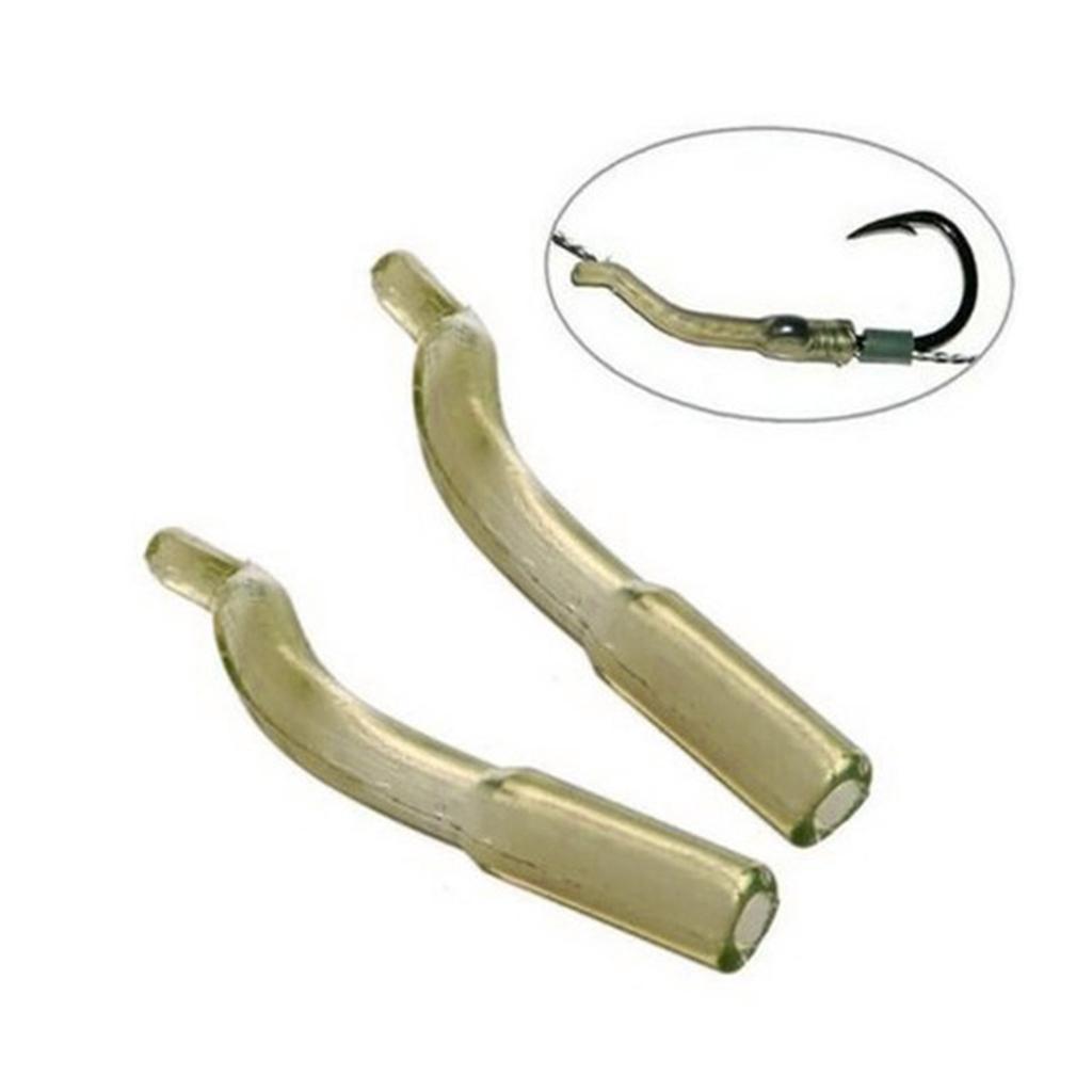50pcs 20mm Carp Fishing Hook Sleeve Tube Hair Rig Line Aligner Sleeves Hose
