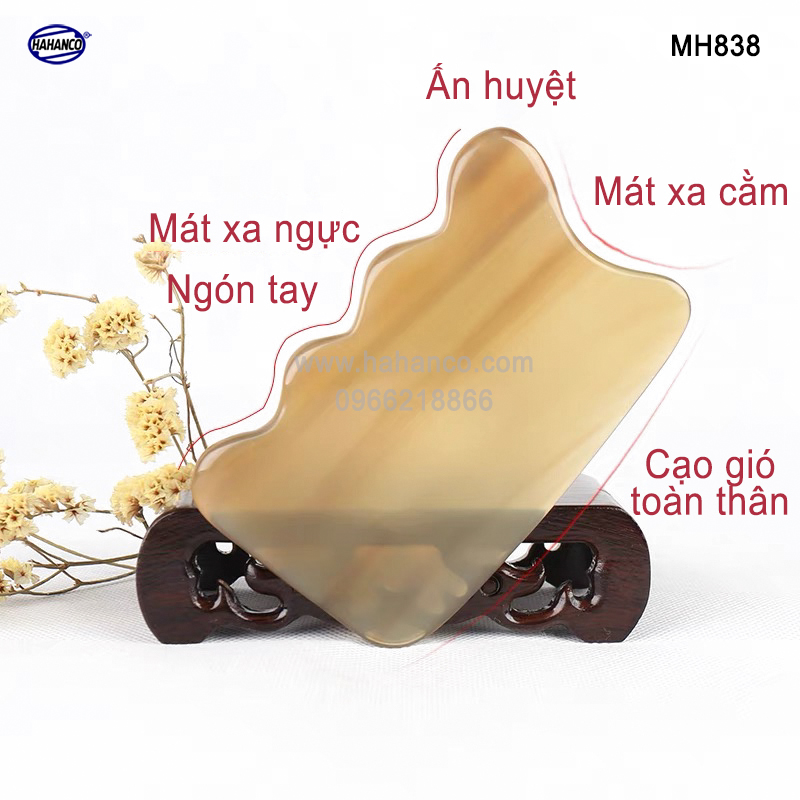 Dụng cụ cạo gió bằng sừng (MH838) Massage toàn thân - làm đẹp da - Chăm sóc sức khỏe