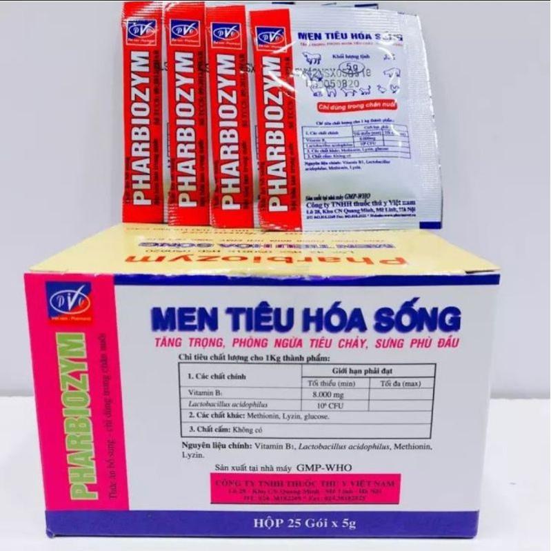 Men tiêu hóa sống Pharbiozym cho chó mèo gói 5g