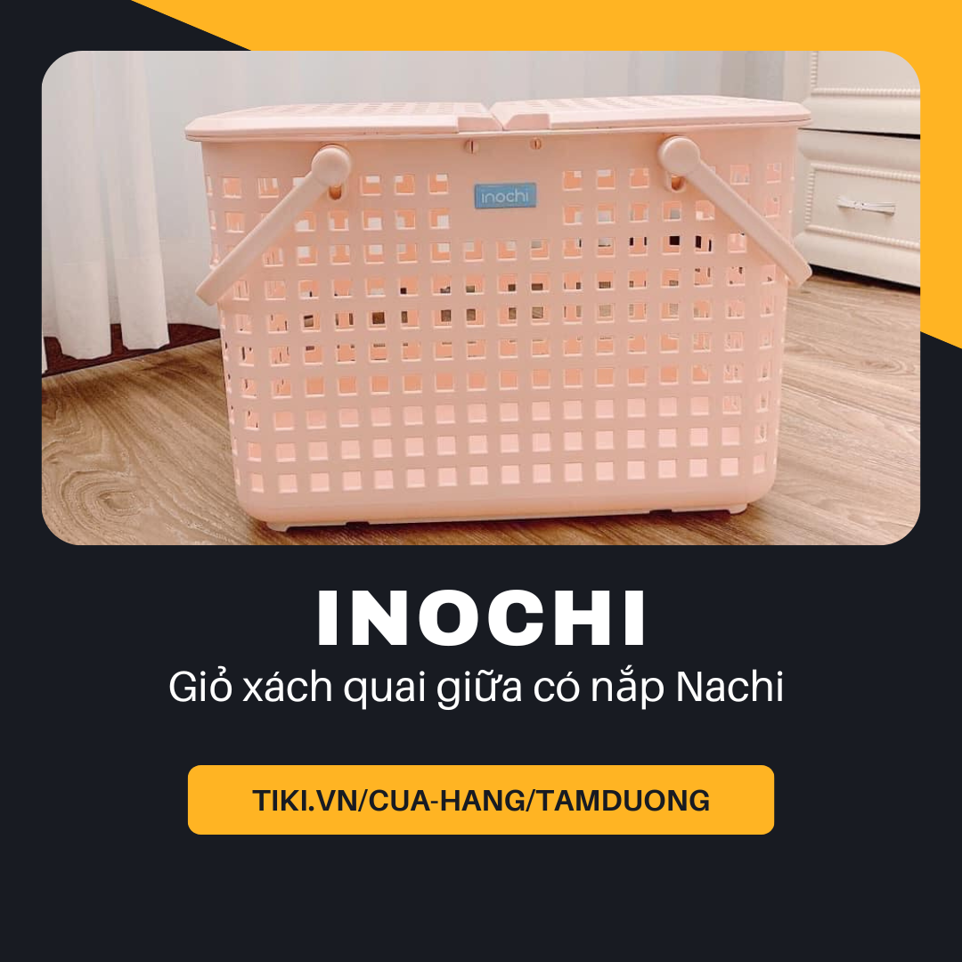 Giỏ xách quai giữa có nắp Inochi Nachi