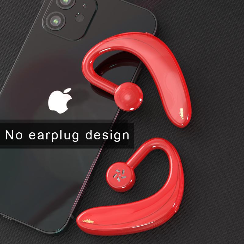 Hai Tai Stereo Kinh Doanh Tai Nghe Không Dây Dẫn Truyền Xương Không Trong Tai Lái Xe Tai Nghe Nhét Tai Lớn Pin Nút Cảm Ứng