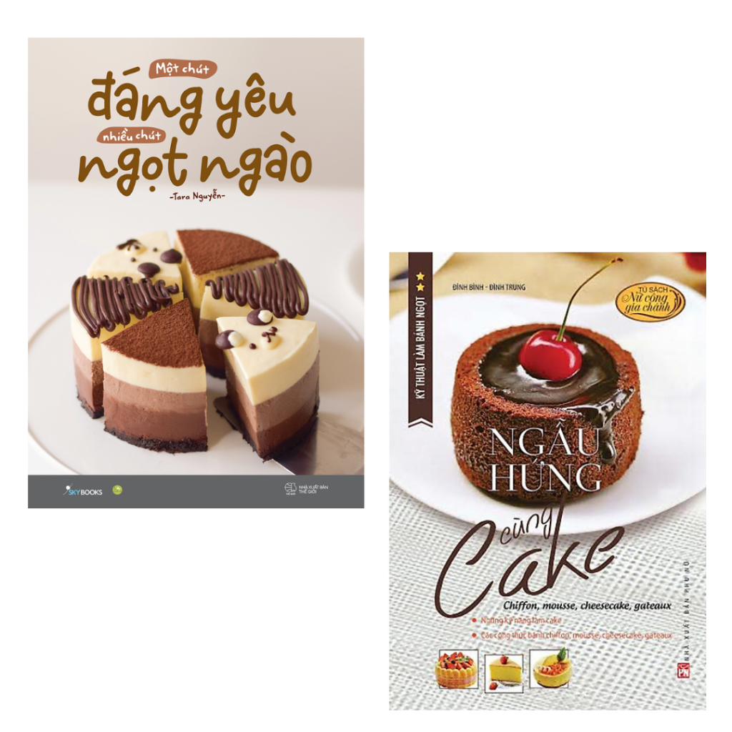 Sách Combo 2 Cuốn Vào Bếp: Một Chút Đáng Yêu Nhiều Chút Ngọt Ngào sky + Ngẫu Hứng Cùng Cake pn