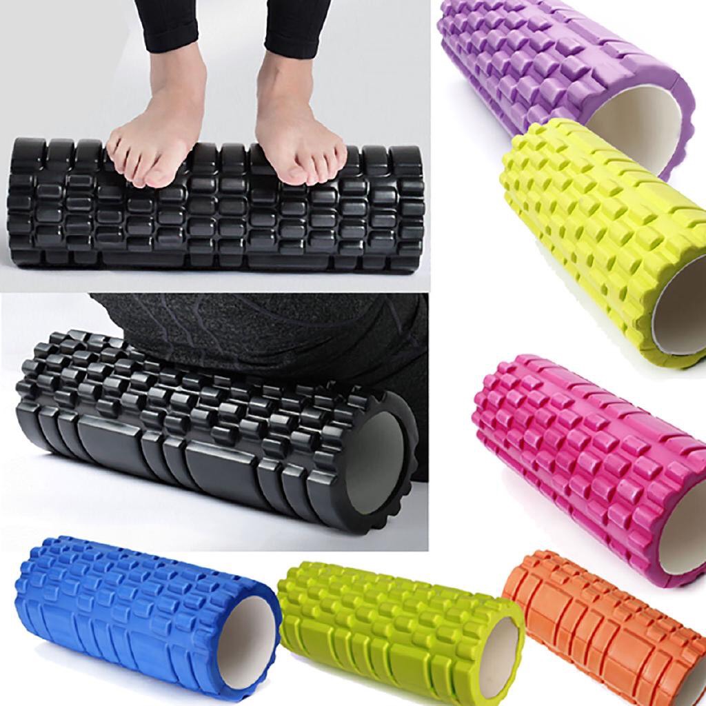 Con Lăn Massage Foam Gai Dẹt 45x14 cm Ống Lăn Giãn Cơ Tập Yoga, Gym