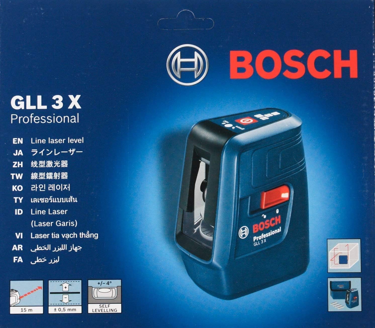 MÁY CÂN BẰNG CÂN MỰC LASER 2 TIA ĐỎ BOSCH GLL 3X- HÀNG CHÍNH HÃNG