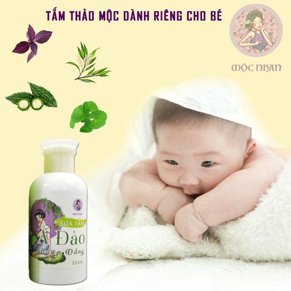 Sữa tắm mướp đắng giảm mụn ngứa, ngừa rôm sảy Mộc Nhan chuyên dùng cho bé và da nhạy cảm 350ml