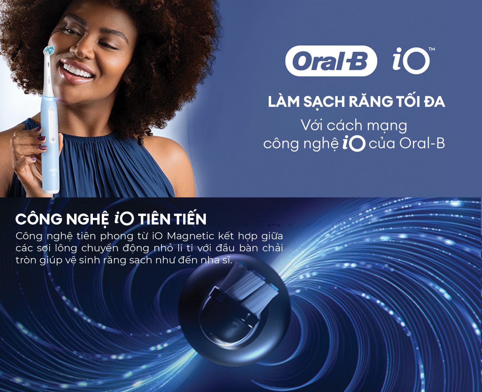 Đầu bàn chải điện Oral B iO - Tương thích với các bàn chải iO Series 3, 4, 5, 6, 7, 8, 9