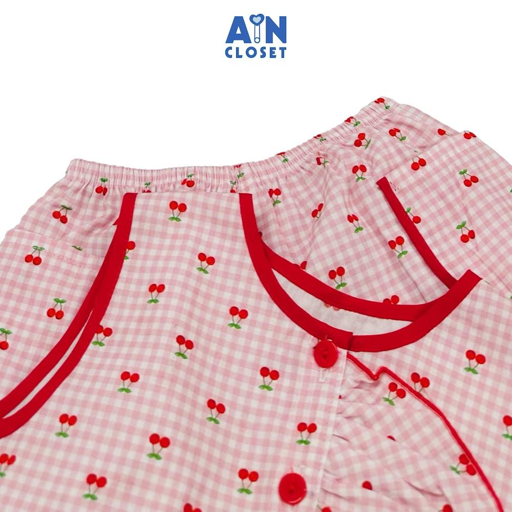 Bộ quần áo Lửng bé gái hoạ tiết Cherry Bi Đỏ Cotton - AICDBGEJRB3Y - AIN Closet
