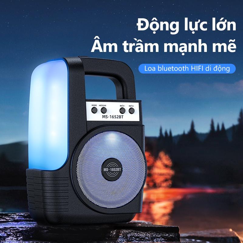 Loa Bluetooth BSK-MW33 Loa di động công suất lớn 52MM có đèn LED nhấp nháy Hỗ trợ thẻ nhớ U Disk Kết nối Bluetooth-Hàng chính hãng