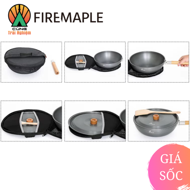 Chảo Xào Shan She Gấp Gọn Phong Cách Trung Fire Maple FMC-NOI Gọn Nhẹ Chuyên Dụng Cho Du Lịch, Dã Ngoại Cắm Trại