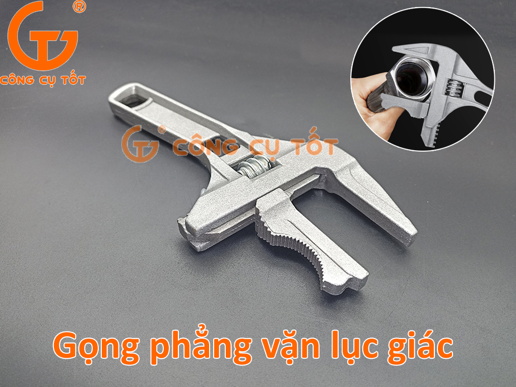 Mỏ lết phòng tắm vặn ống xi phông độ mở 8-68mm