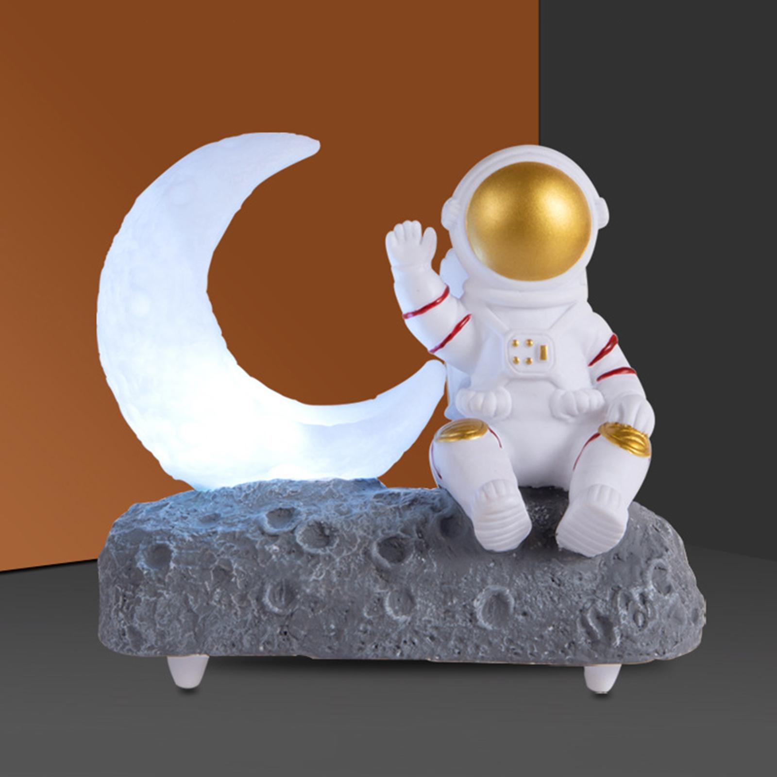 Moon Light Astronaut Bluetooth Speaker with LED Lantern Stereo Sound FM Radio for Kids Girls Boys Birthday Bedroom Home Decoration Christmas