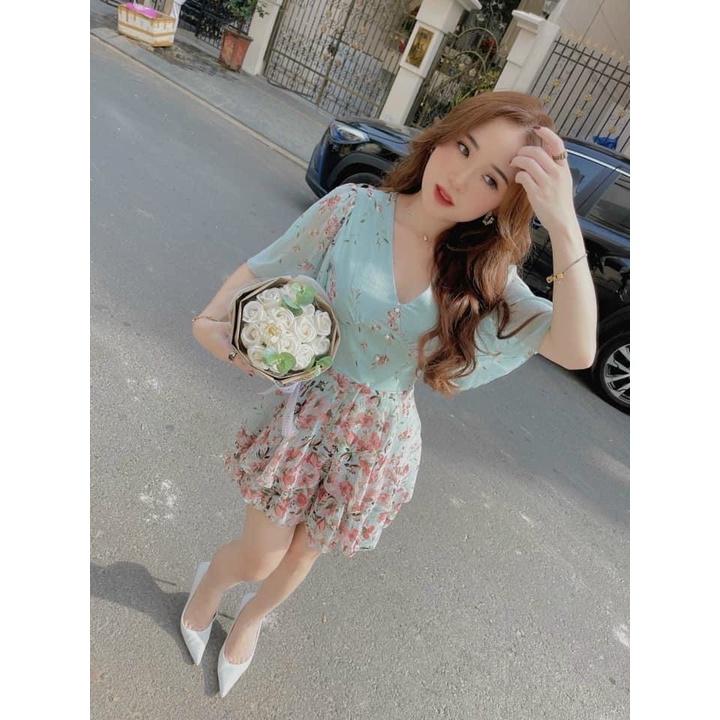 ĐẦM JUM DỰ TIỆC BIGSIZE HỌA TIẾT HOA XINH XẮN
