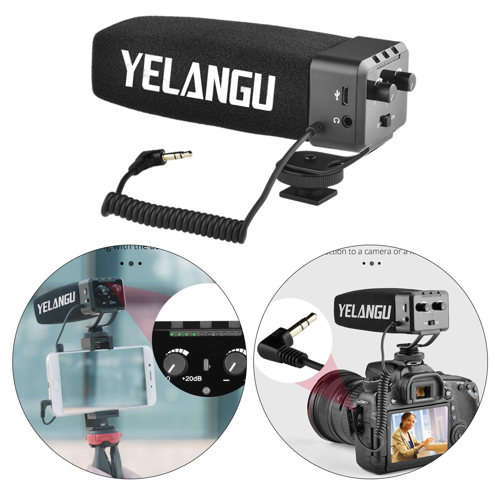 Camera Microphone Recording Video Mic for Smartphone Camera with 3.5mm Plug