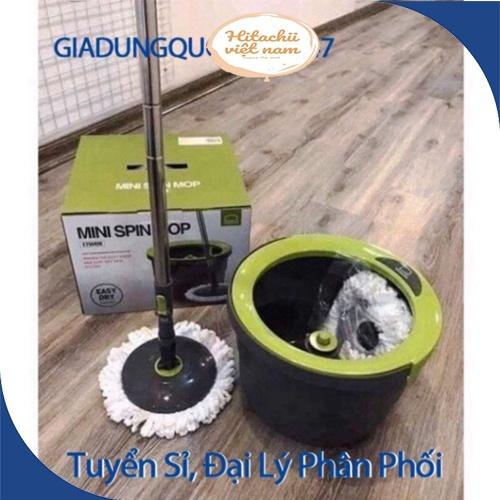 Chổi Lau Nhà Vắt Thông Minh 360 Lock Lock Inox, Bộ Lau Nhà Thông Minh Lock And Lock Mini Spin Mop Cao Cấp Siêu Thấm Hút