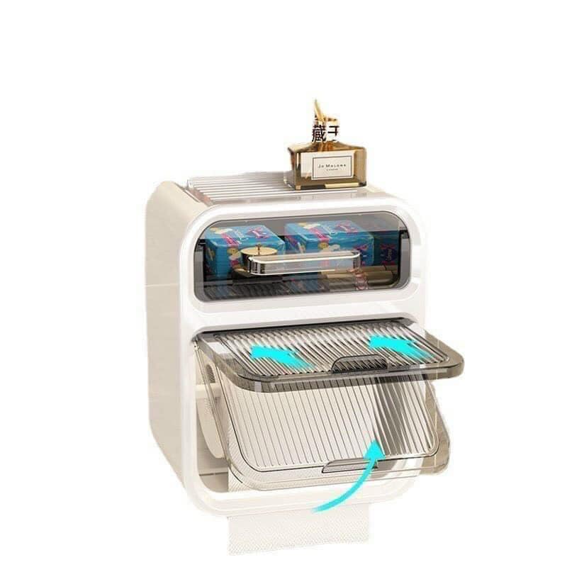 Hộp đựng giấy vệ sinh dán tường 2 tầng chống thấm