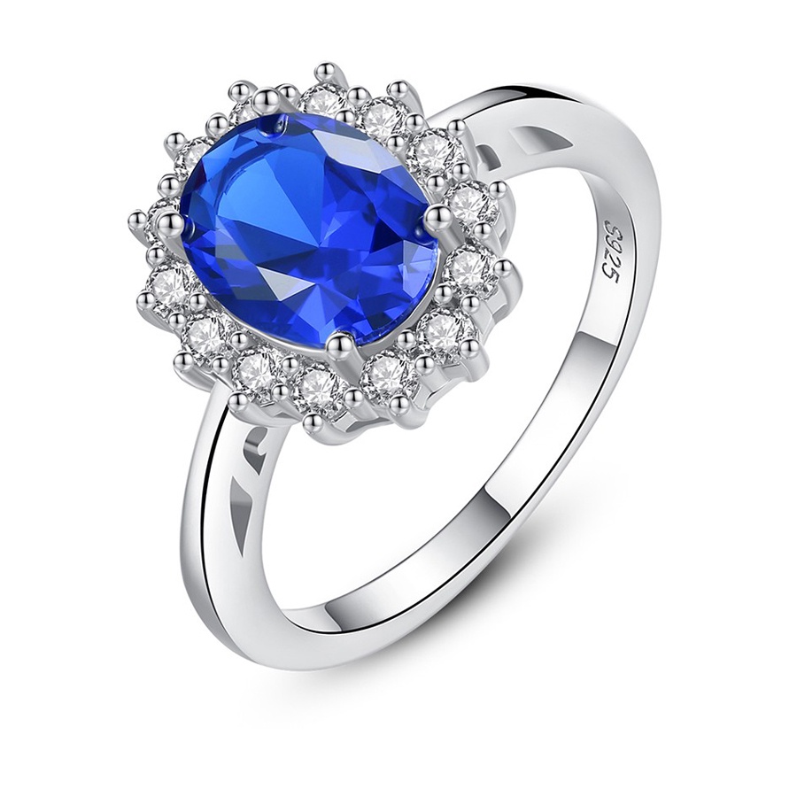 Bộ Trang Sức Bạc Nữ Đính Đá 3 Món Màu Xanh Lam - BDM2319 - Bảo Ngọc Jewelry