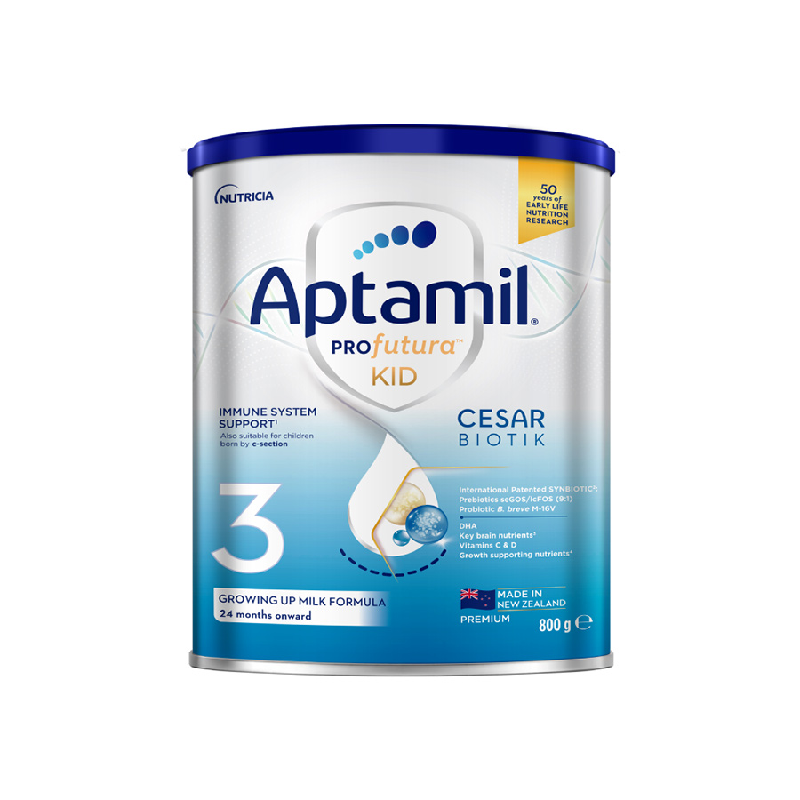 Thực phẩm bổ sung Aptamil Profutura Kid Cesarbiotik 3 Growing Up Milk Formula (Dành cho trẻ từ 24 tháng tuổi trở lên) - 800g