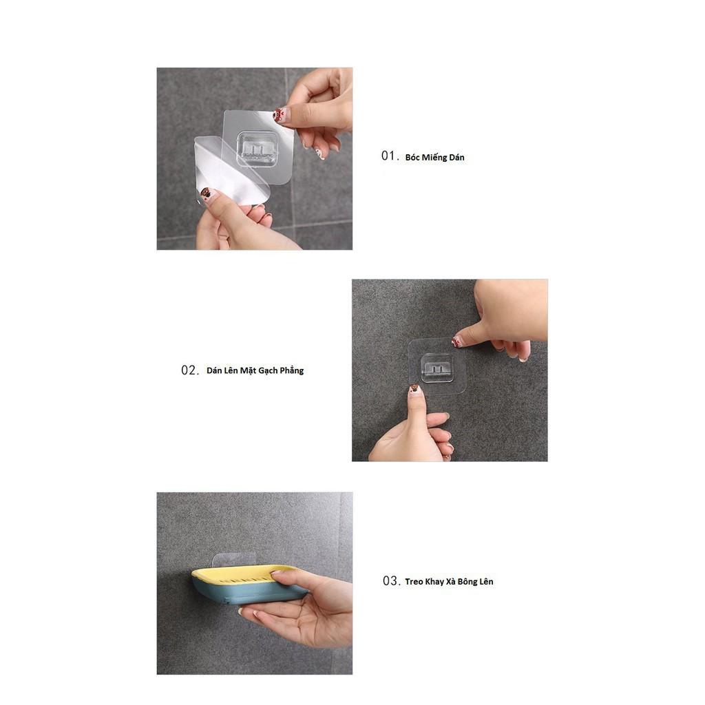 Kệ Dán Tường Để Xà Bông Tắm, Khay Để Xà Bông Nhựa ABS Thiết Kế Luôn Khô Ráo