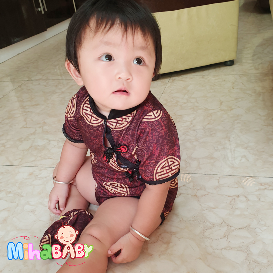 Bộ Bodysuit Tết cho bé hình Chữ Hỷ Kèm Nón Và Vớ - Mihababy - TET_HY