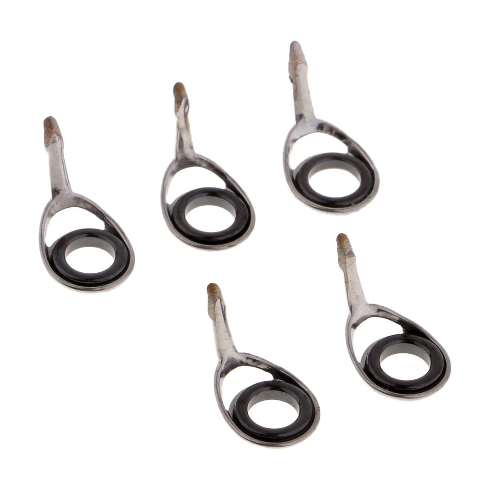 5pcs Fishing Rod Eyes SIC Ring Spinning Rod Guides Line Rings