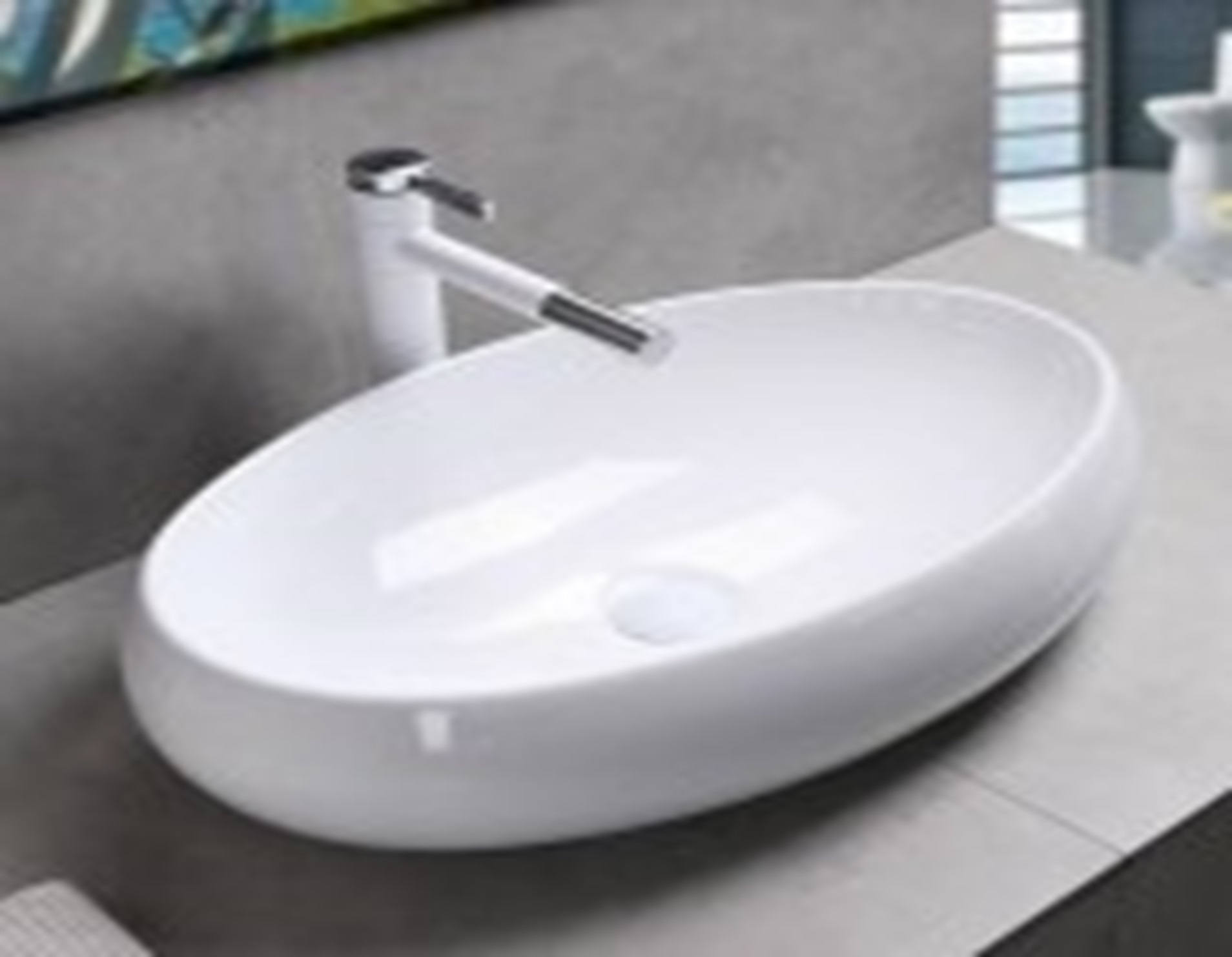 CHẬU LAVABO ELIP TRẮNG GRVL 065Q