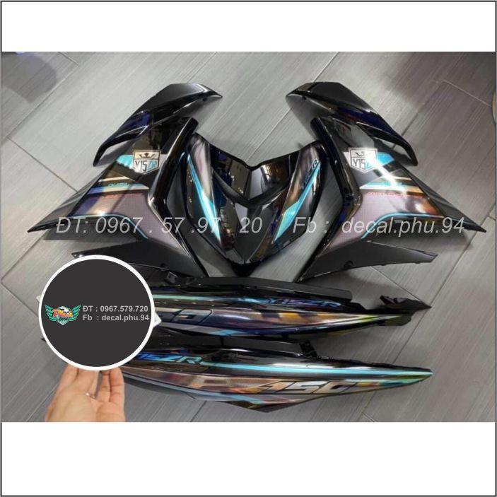 Tem rời Exciter Y15 ZR Xám Xanh đen