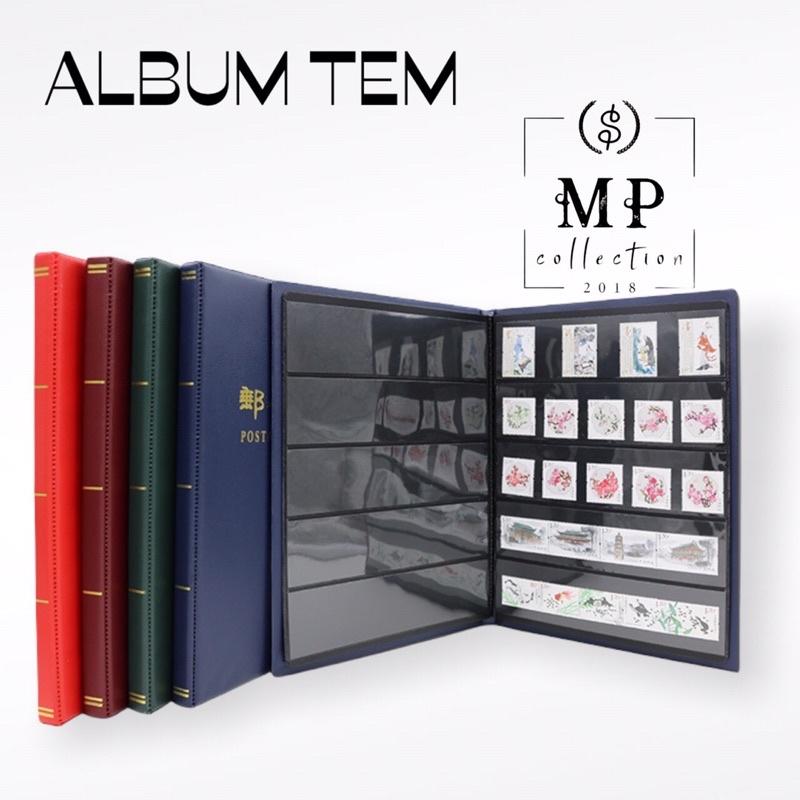 Album tem sưu tập PCCB / Mingt , 10 tờ (20 trang) loại 5 ngăn.