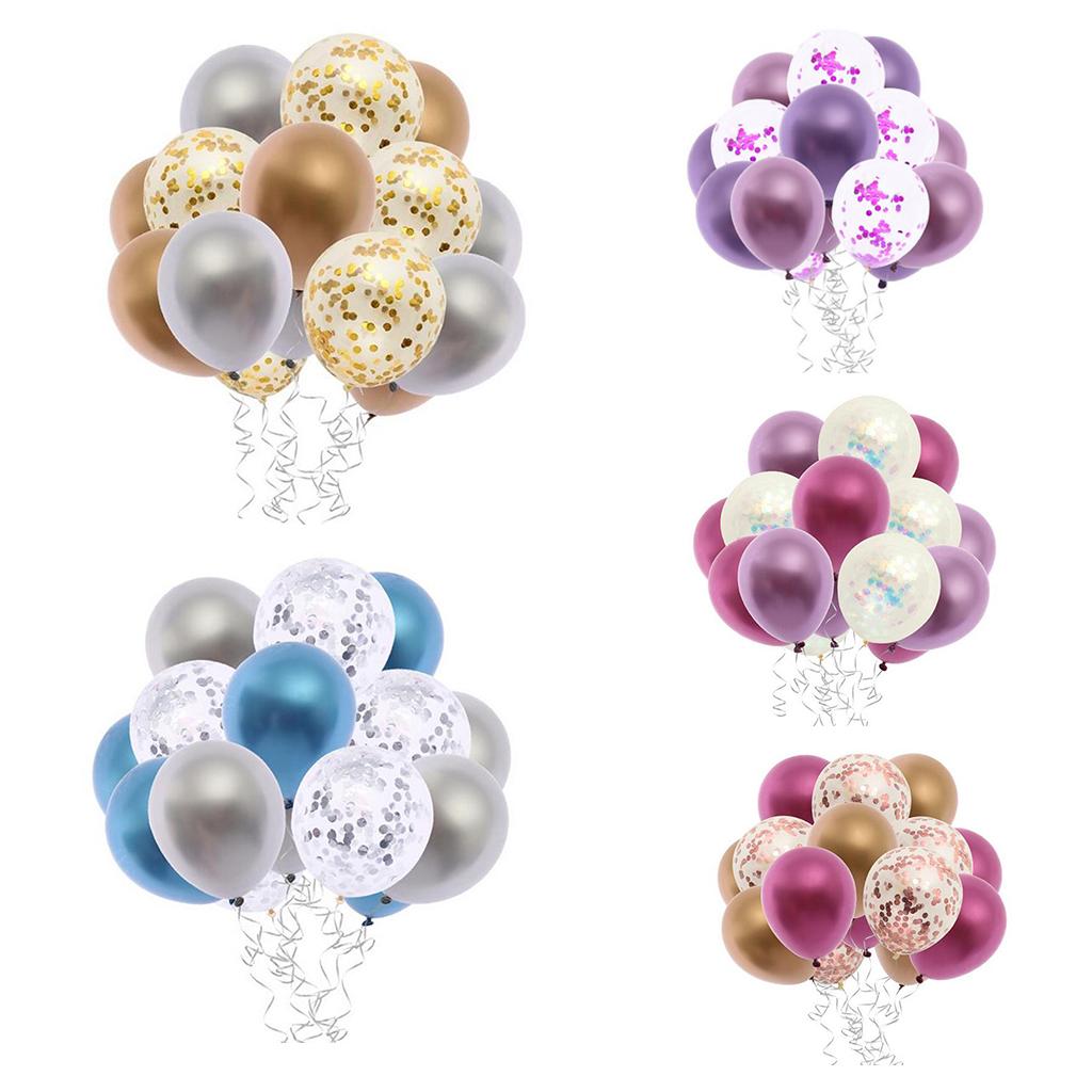 15pcs 12 inch Confetti Balloon Latex Balloon Wedding Party Birthday Decor A
