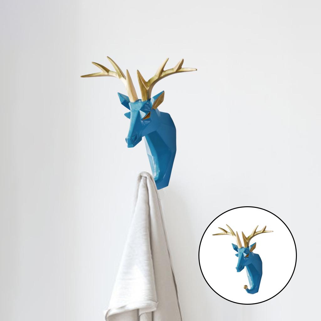 Animal Head Key Hanger Holder Storage Wall Hook Organizer Mount Home Decor Deer