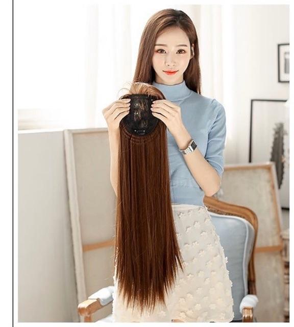 TÓC GIẢ NỬA ĐẦU MÁI THƯA DÀY DẶN THẲNG VÀ XOĂN