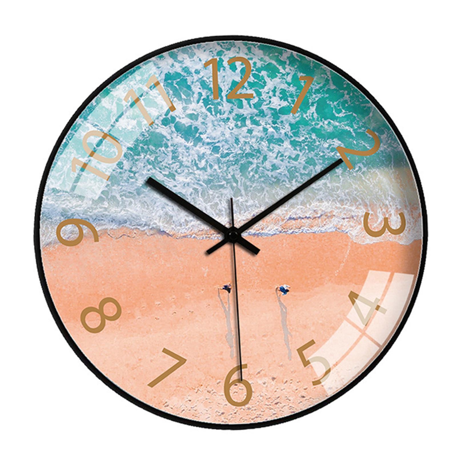 Simple Wall Clock Large Quartz Clock 12" Clocks for Home Kitchen School Living Room Decor