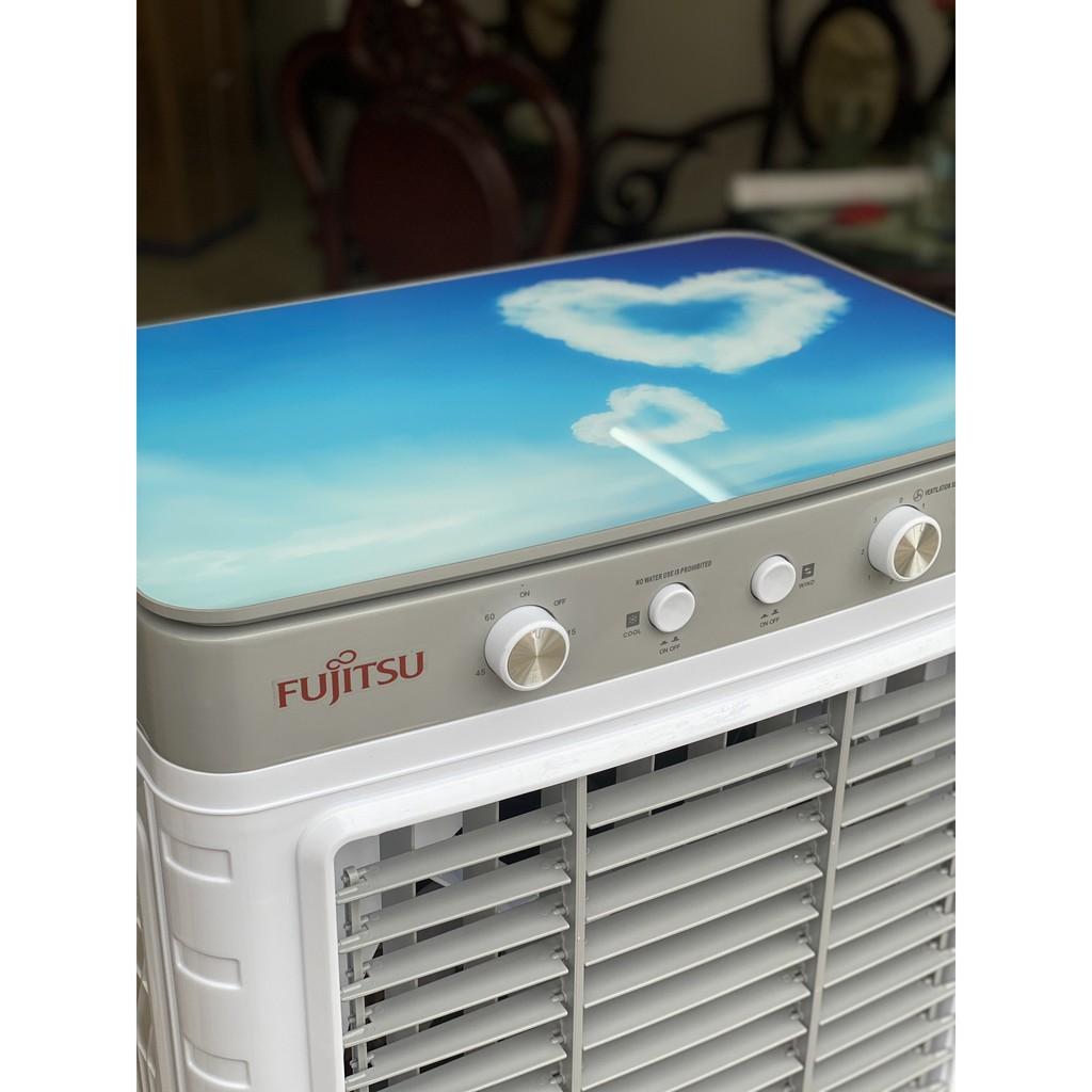 Quạt điều hòa hơi nước Fujitsu Model LZ-1206A ( Mặt kính)-Thùng chứa nước 90L-công suất 150W - Hàng chính hãng