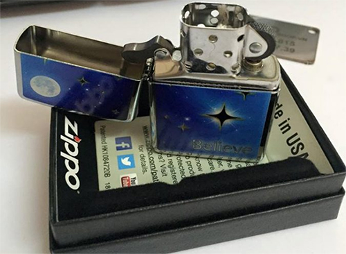 Bật Lửa Zippo 29071 - Stars Polished Chrome