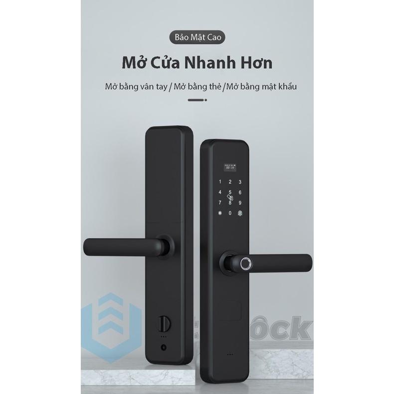 UL-H3 Khóa vân tay thông minh 4 cách mở, dùng cho cửa gỗ, cửa chống cháy, căn hộ chung cư