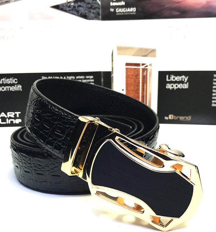 Thắt lưng/ dây nịt nam khóa tự động vân cá sấu có hộp đựng theo kèm LOẠI 1