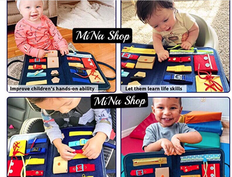 Đồ chơi kỹ năng - BẢNG BẬN RỘN - SET RÈN 14 KỸ NĂNG MONTESSORI