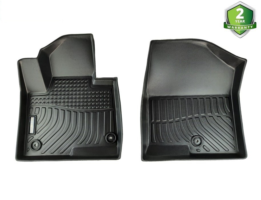 Thảm lót sàn xe ô tô Hyundai Santafe 2013-2018 ( 3 hàng ghế) Nhãn hiệu Macsim chất liệu nhựa TPE cao cấp màu đen